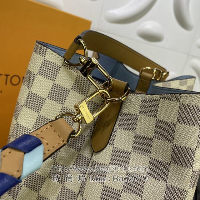 Louis Vuitton新款女包 N50042 路易威登NéONOé手袋 LV白格水桶包手提肩背包  ydh4199